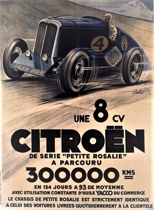 Publicidad Citroen Petite Rosalie La era de los Citroën Rosalie cazadores de récords - Semanal Clásico - Revista online de coches clásicos, de colección y sport